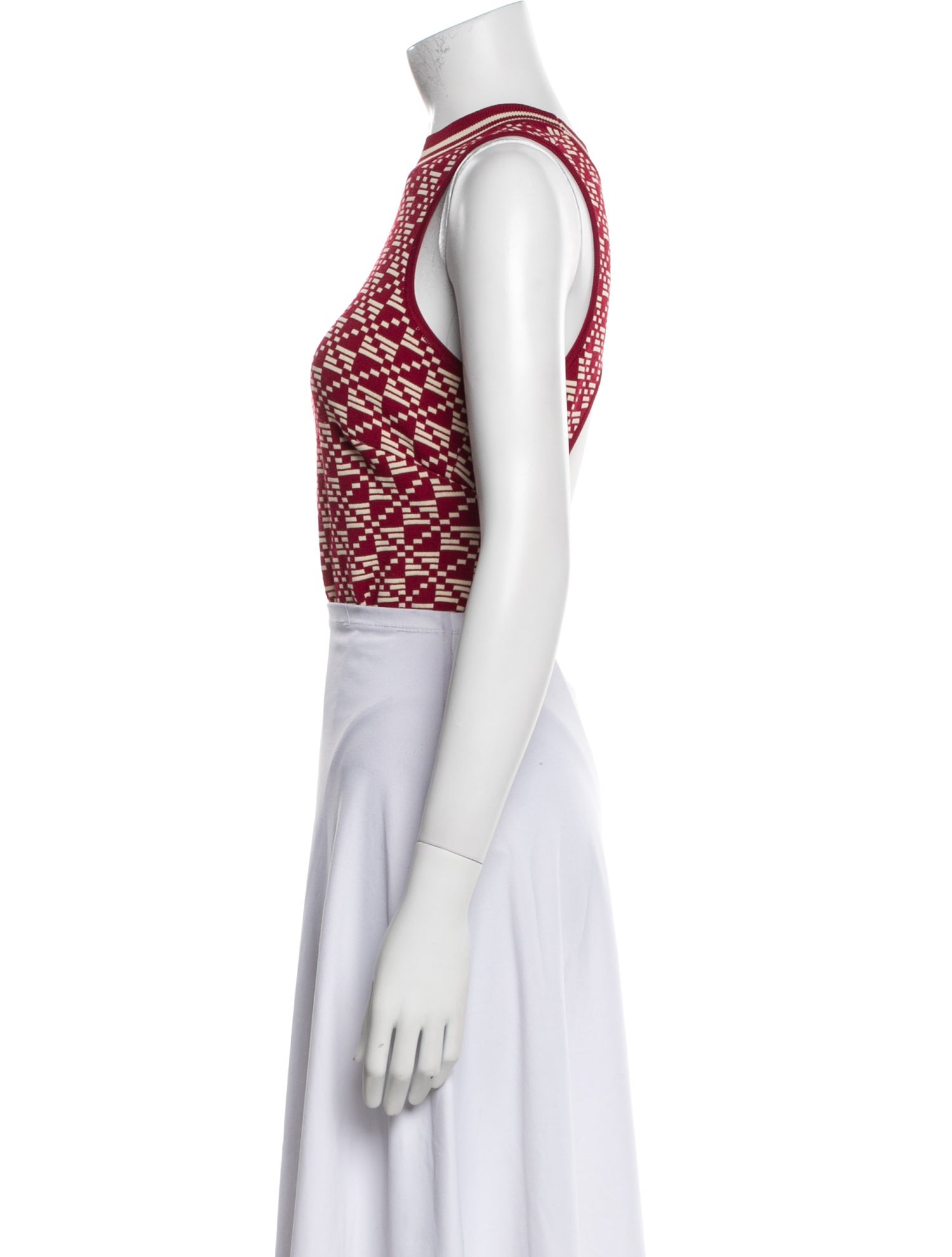 Dodo Bar Or Printed Mock Neck Crop Top