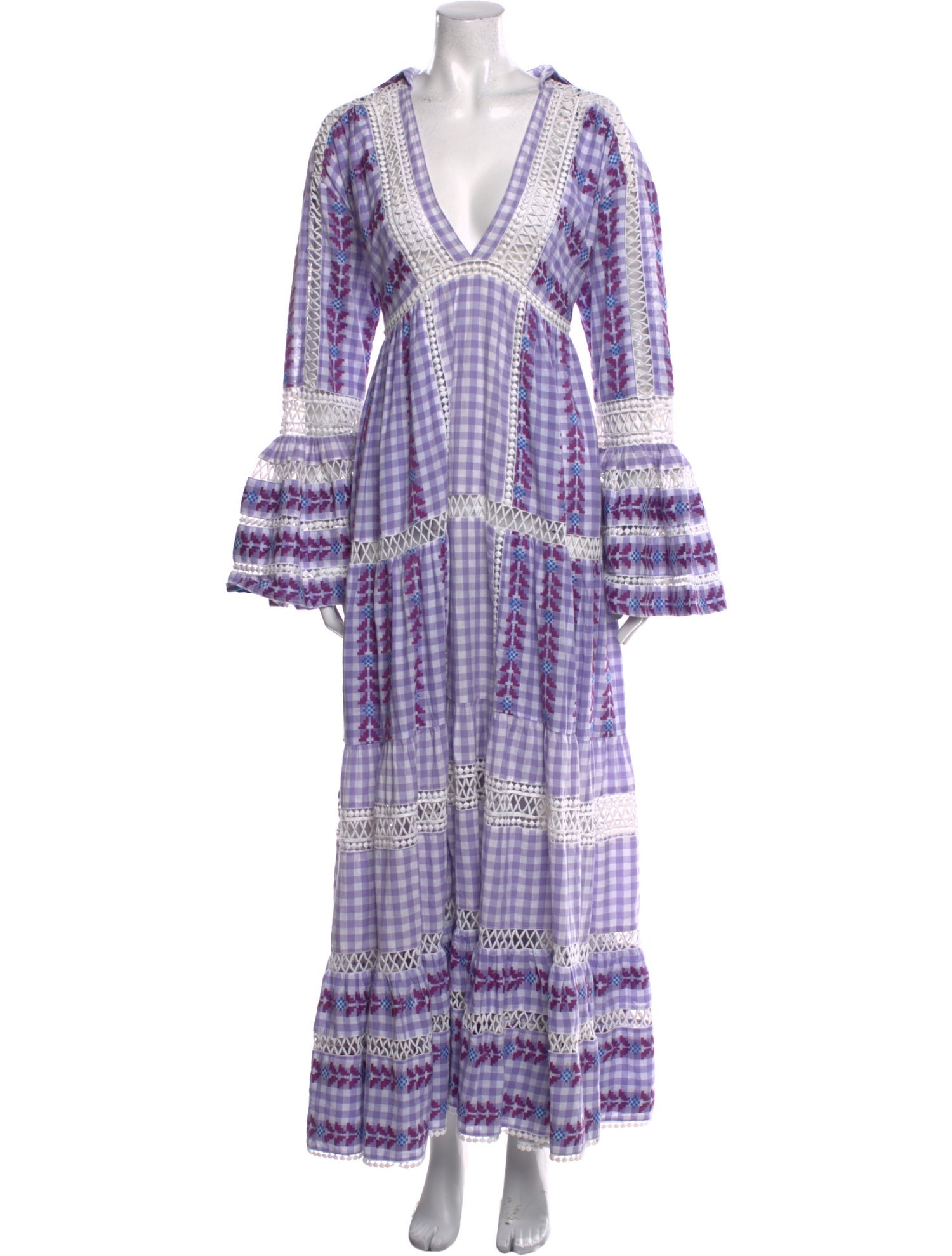 Dodo Bar Or Plaid Print Long Dress