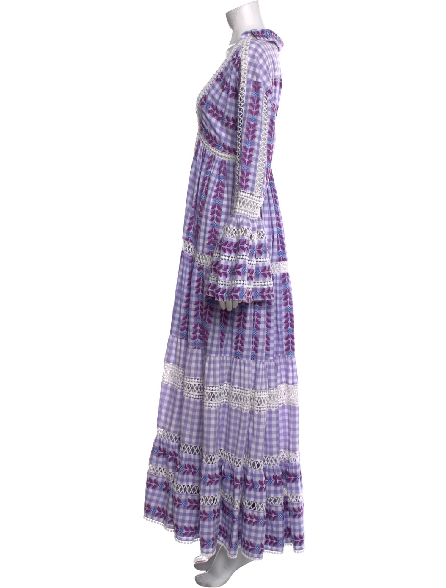 Dodo Bar Or Plaid Print Long Dress