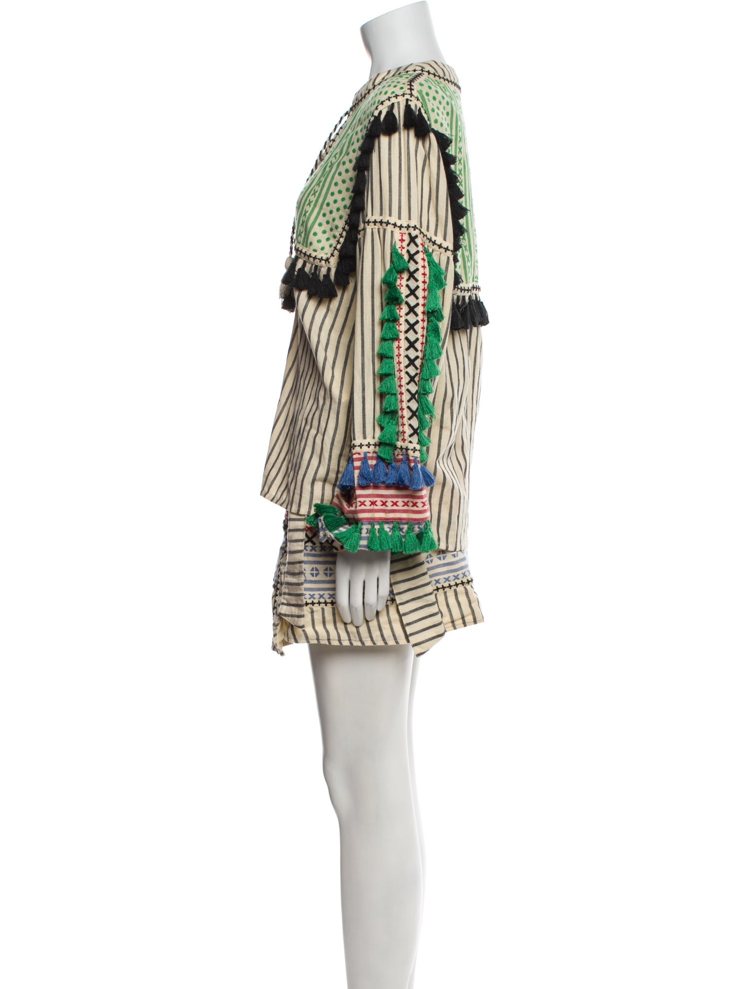 Dodo Bar Or Striped Embroidered Accent Skirt Set