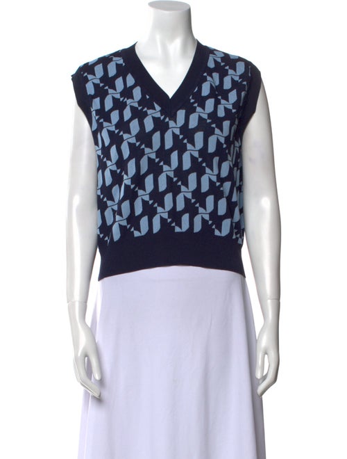 Dodo Bar Or Printed V-Neck Crop Top