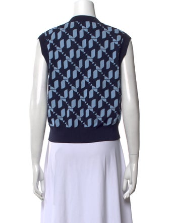 Dodo Bar Or Printed V-Neck Crop Top