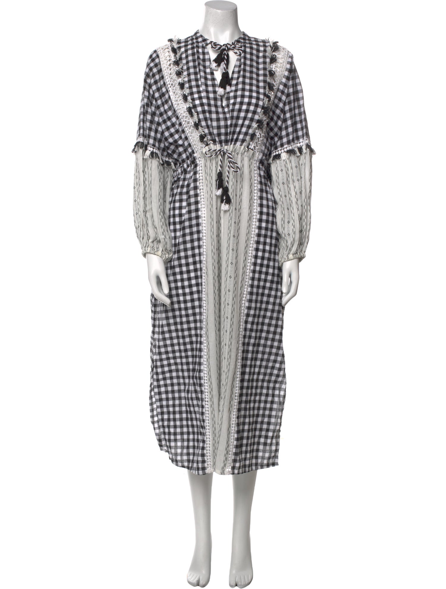 Dodo Bar Or Plaid Print Long Dress