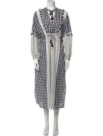 Dodo Bar Or Plaid Print Long Dress