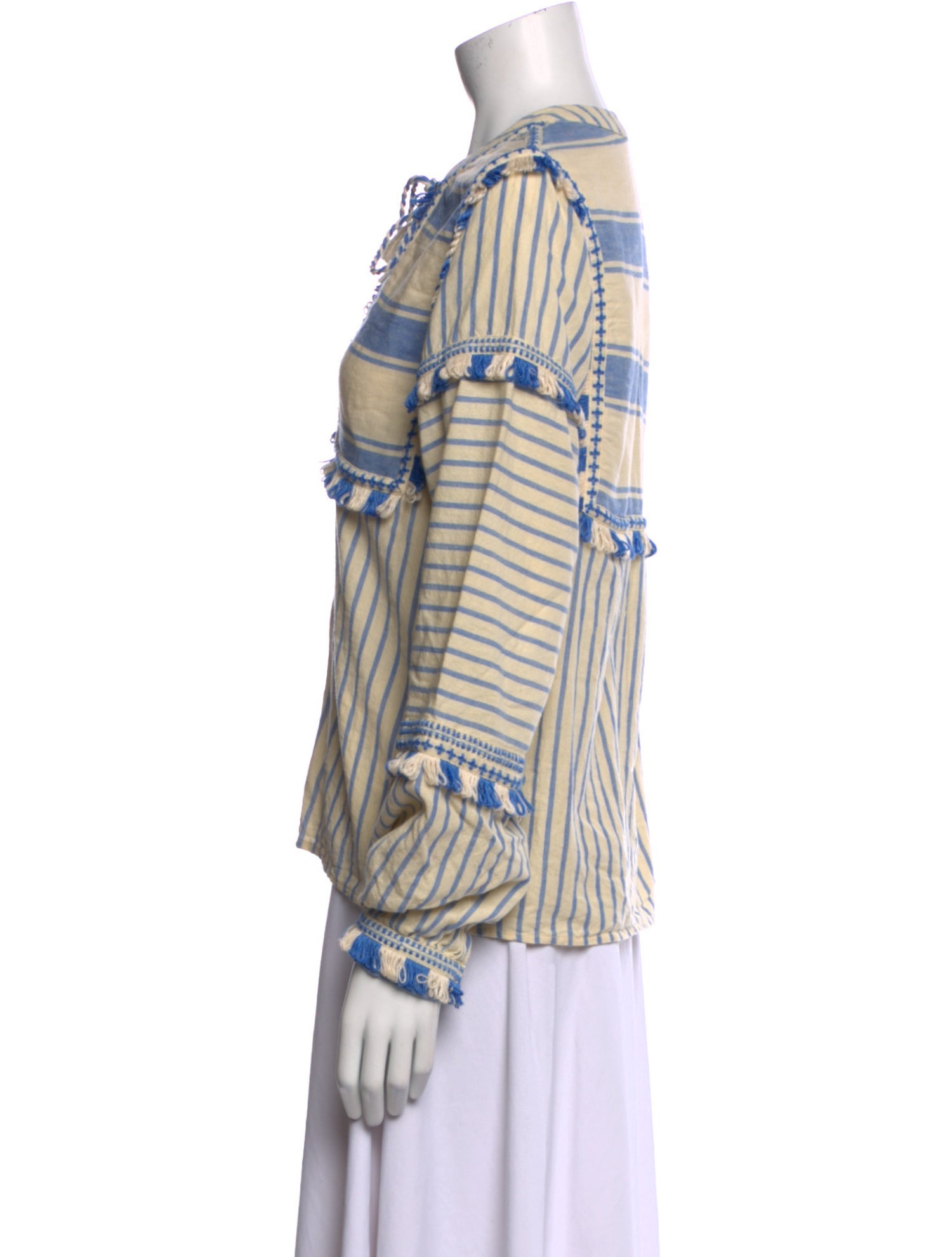 Dodo Bar Or Striped V-Neck Blouse