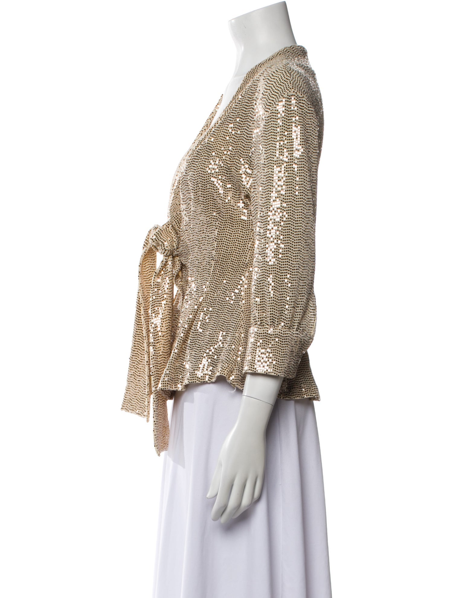 Dodo Bar Or Printed V-Neck Top