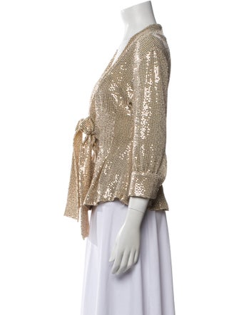 Dodo Bar Or Printed V-Neck Top