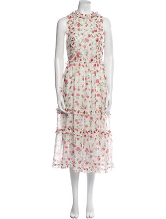 Dodo Bar Or Floral Print Midi Length Dress