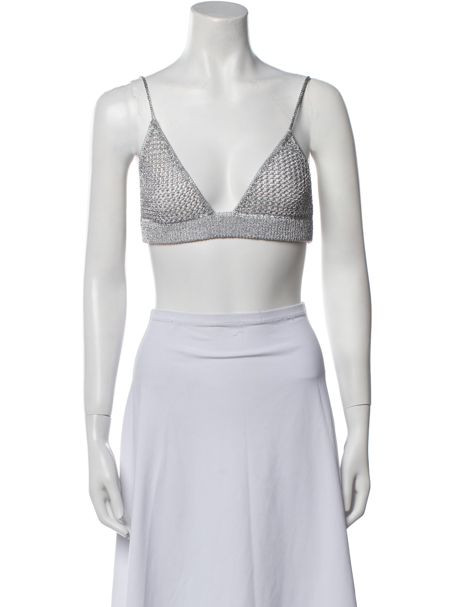 Dodo Bar Or Square Neckline Sleeveless Crop Top