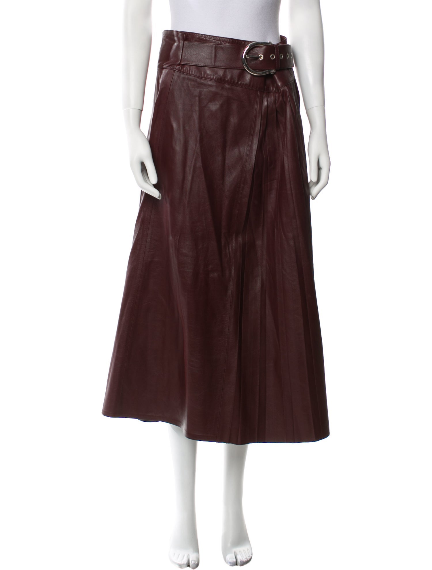 Dodo Bar Or Leather Midi Length Skirt