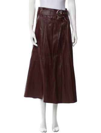 Dodo Bar Or Leather Midi Length Skirt