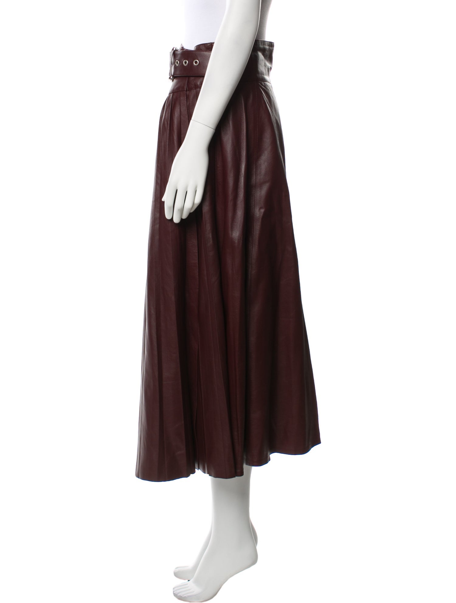 Dodo Bar Or Leather Midi Length Skirt