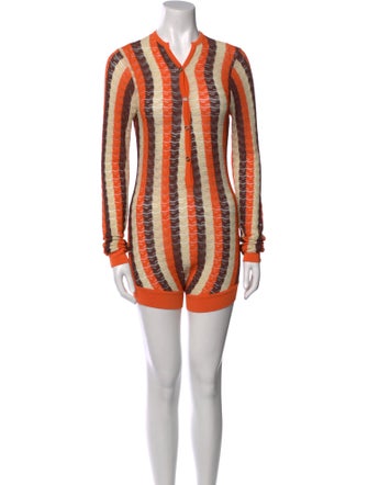 Dodo Bar Or Striped V-Neck Romper