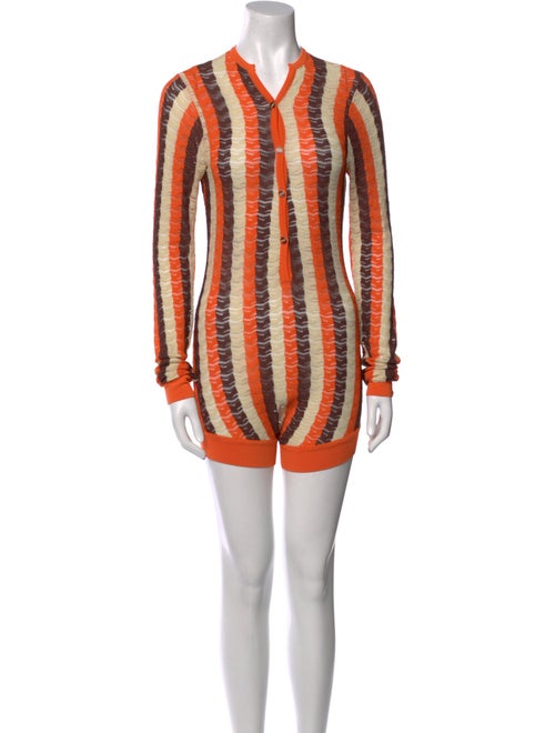 Dodo Bar Or Striped V-Neck Romper