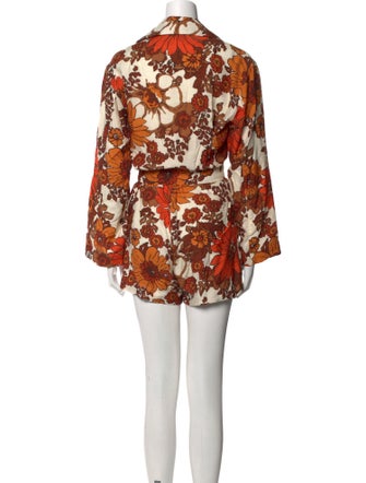 Dodo Bar Or Floral Print V-Neck Romper