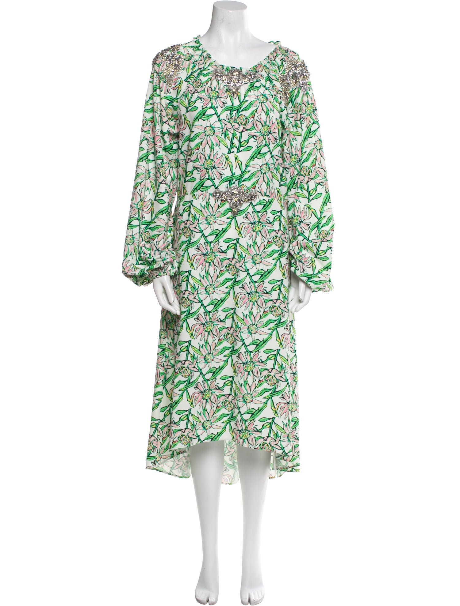 Dodo Bar Or Floral Print Midi Length Dress