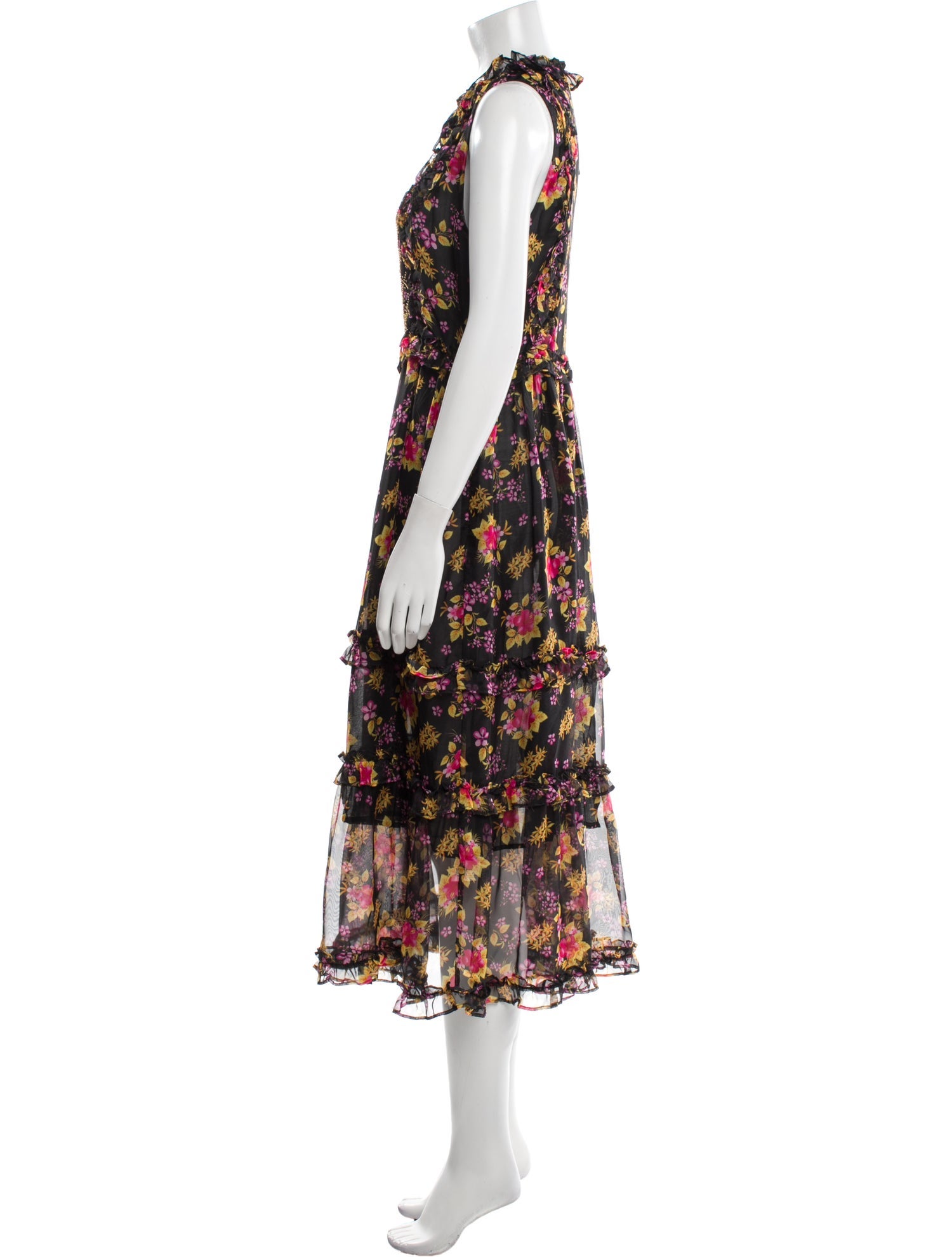 Dodo Bar Or Floral Print Midi Length Dress