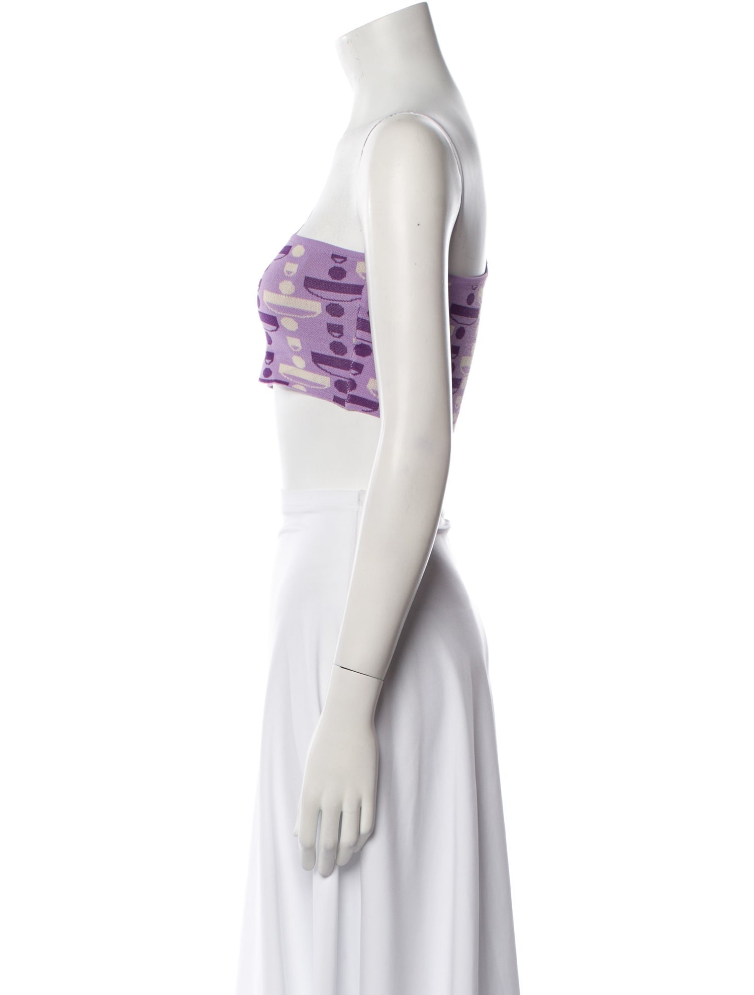 Dodo Bar Or Printed One-Shoulder Crop Top