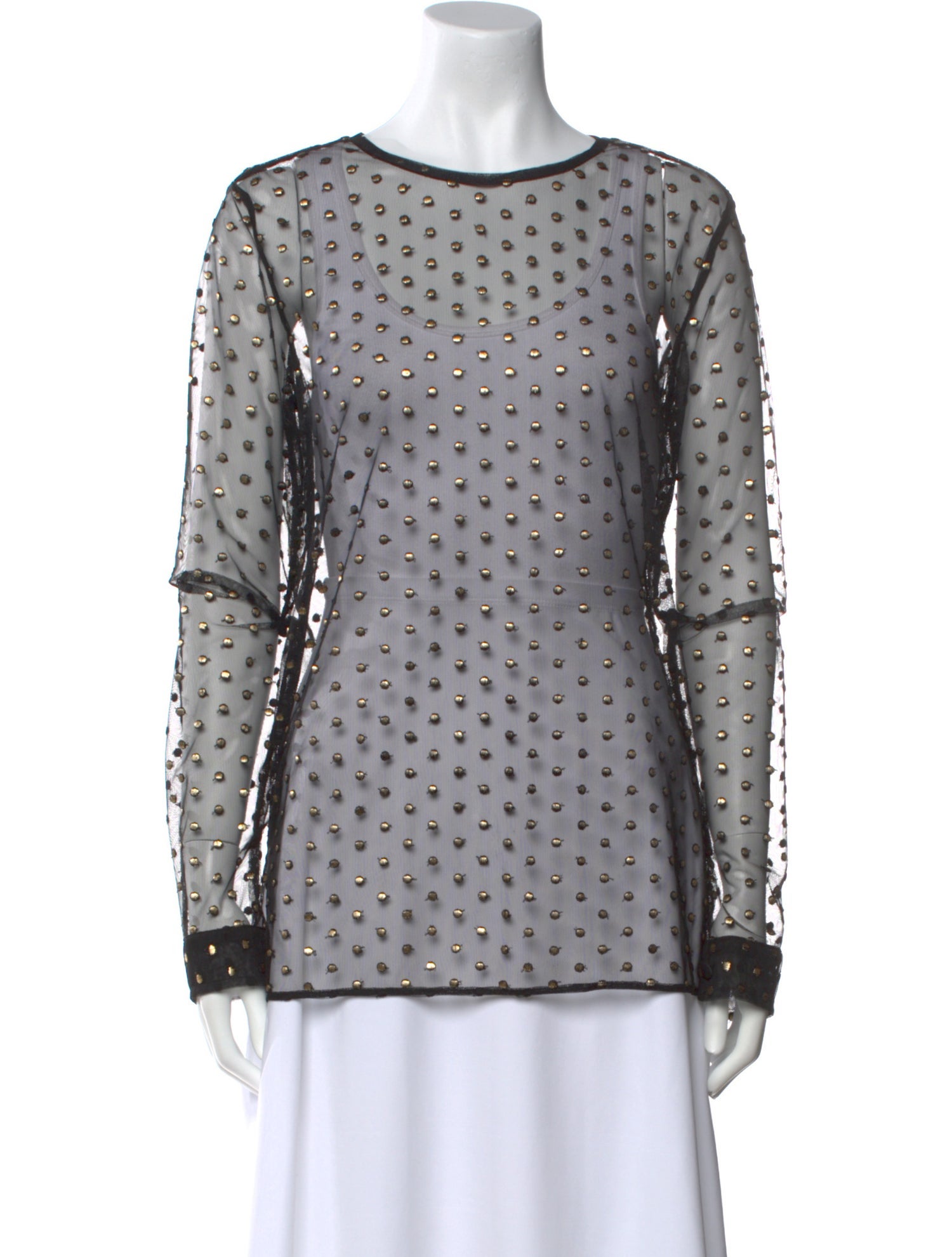 Dodo Bar Or Polka Dot Print Bateau Neckline Sweatshirt