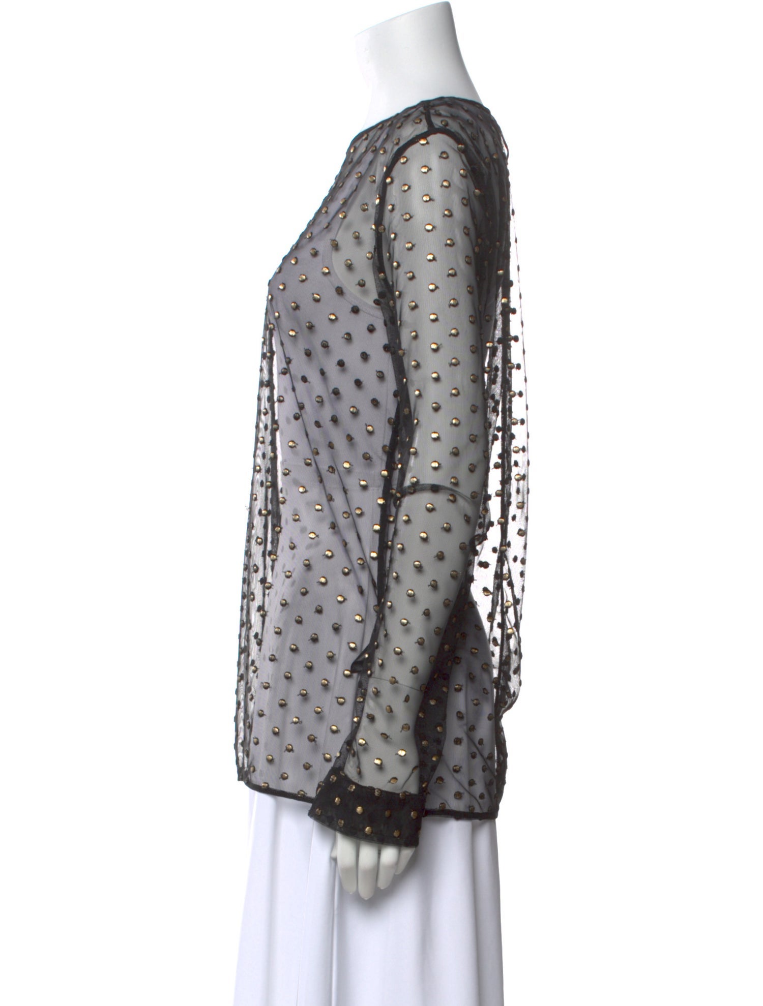 Dodo Bar Or Polka Dot Print Bateau Neckline Sweatshirt