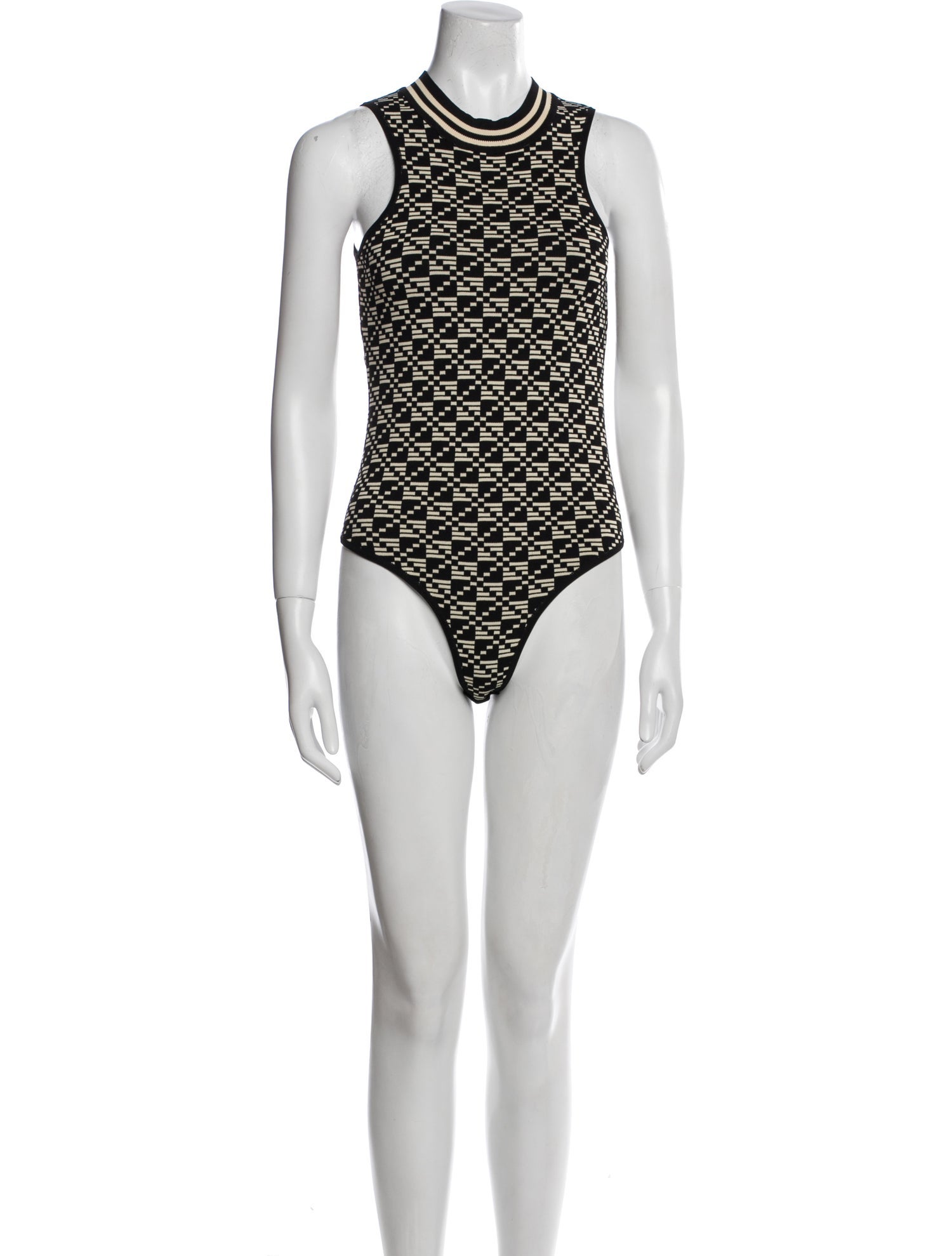 Dodo Bar Or Printed Crew Neck Bodysuit