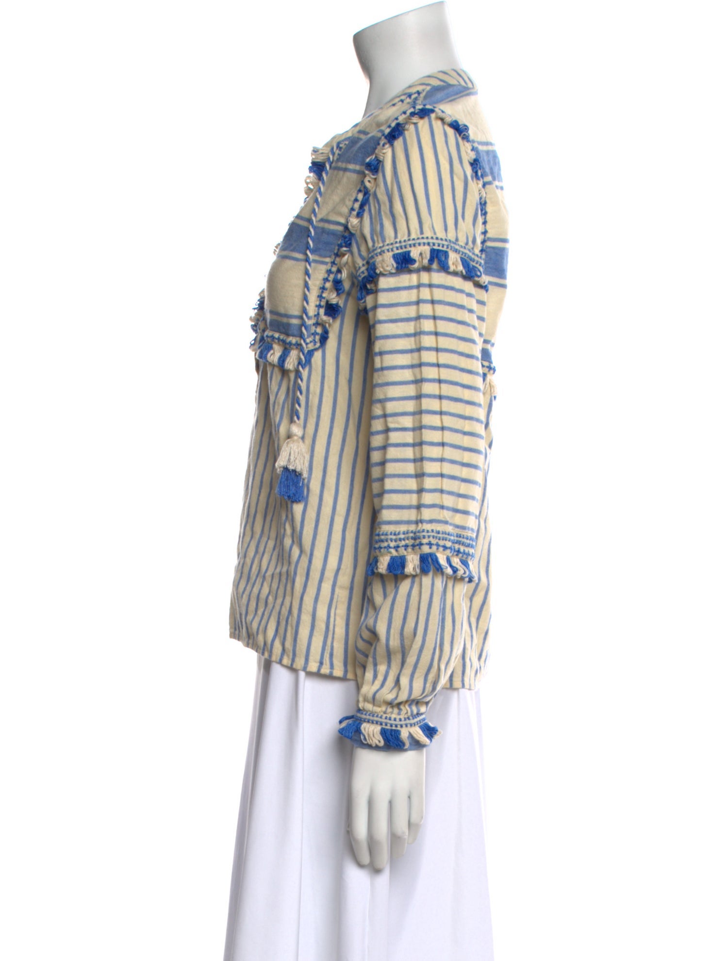 Dodo Bar Or Striped V-Neck Blouse