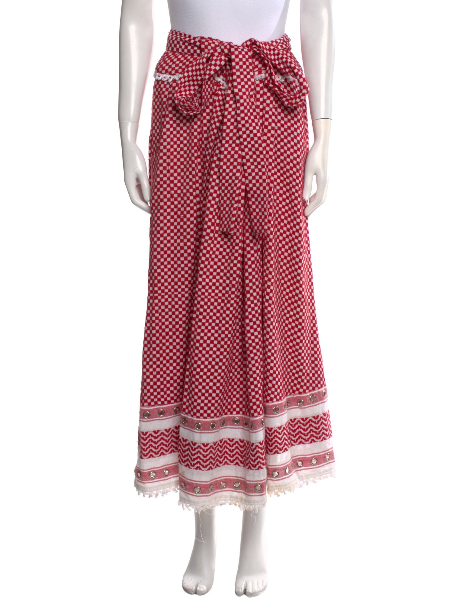 Dodo Bar Or Plaid Print Midi Length Skirt