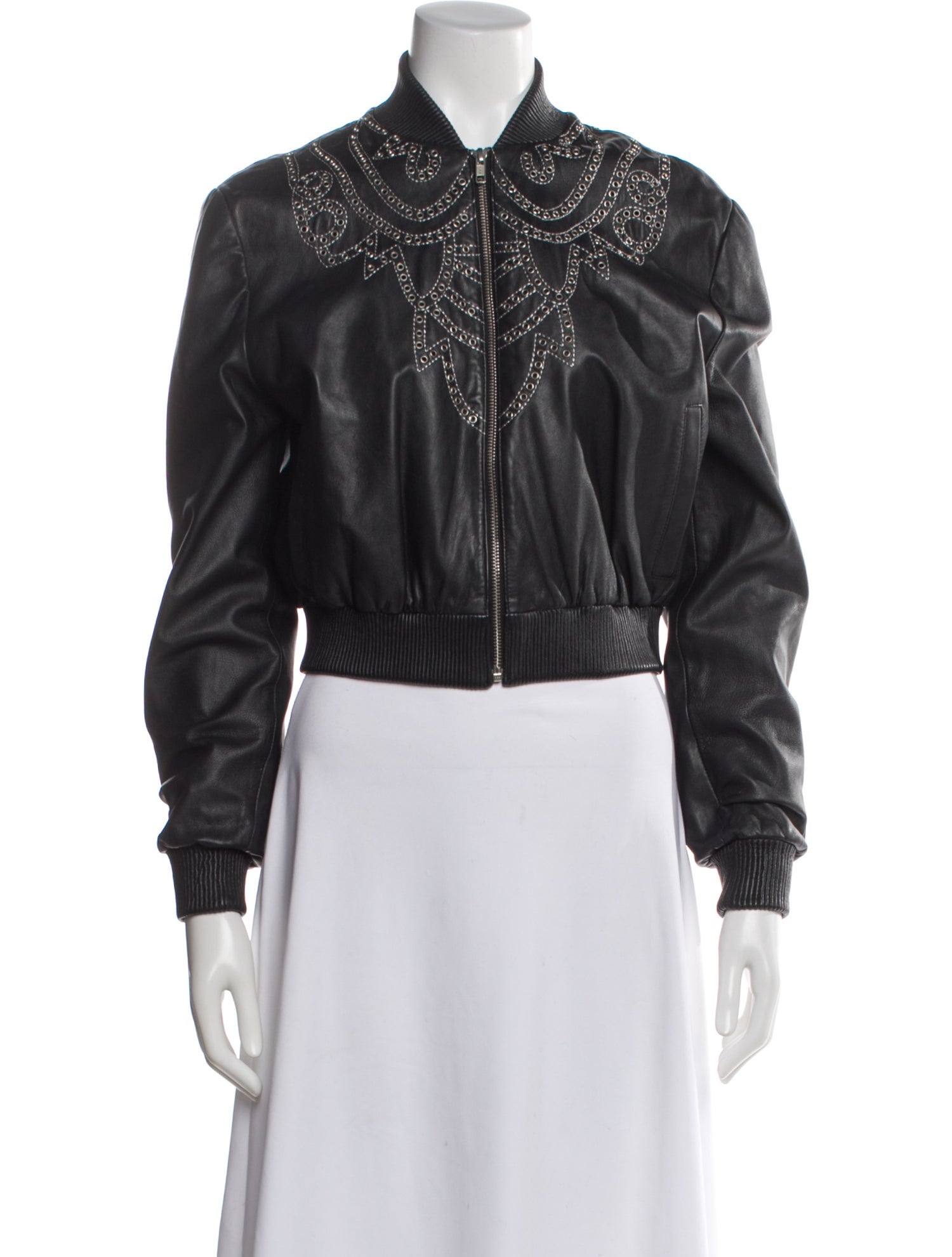 Dodo Bar Or Leather Bomber Jacket
