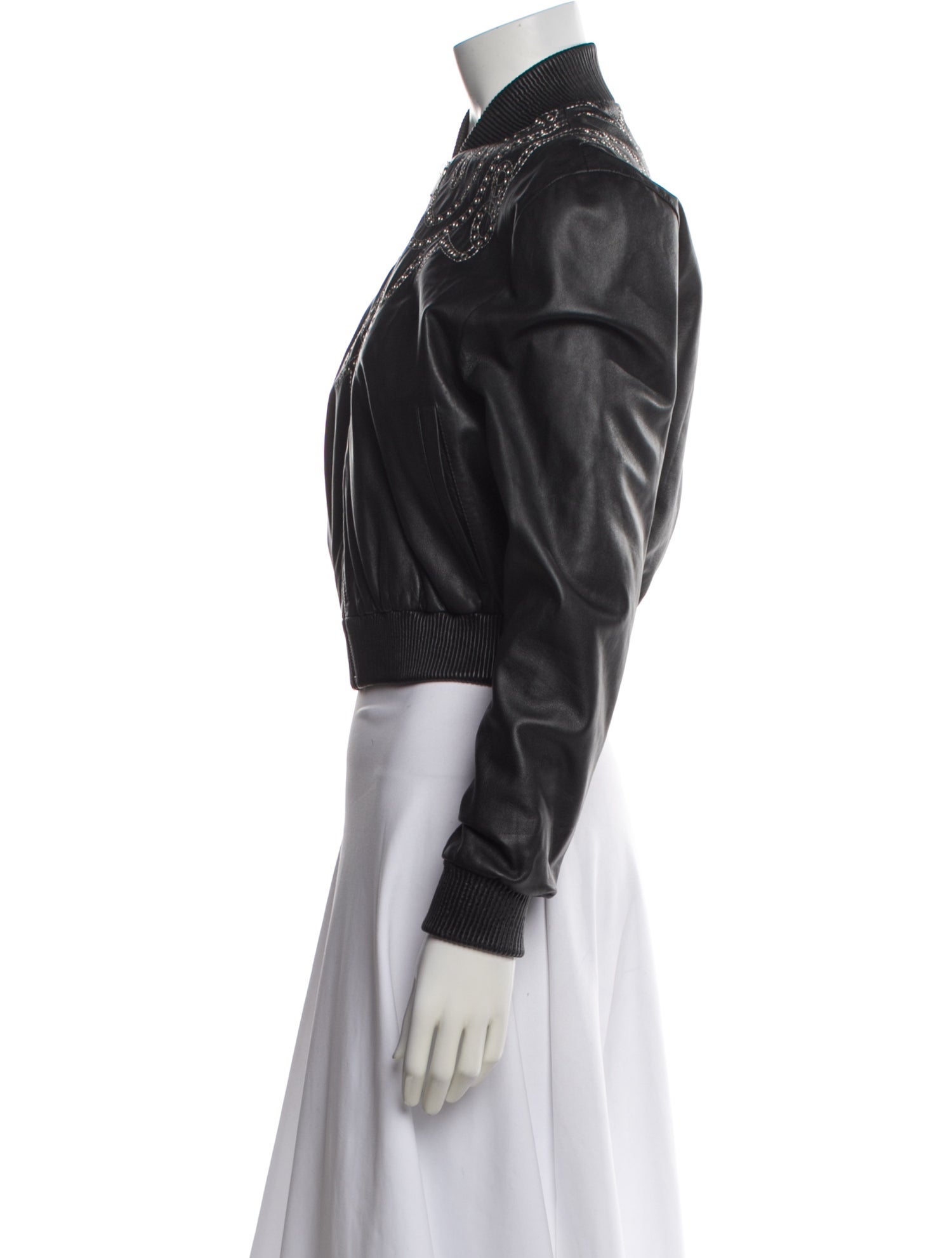 Dodo Bar Or Leather Bomber Jacket