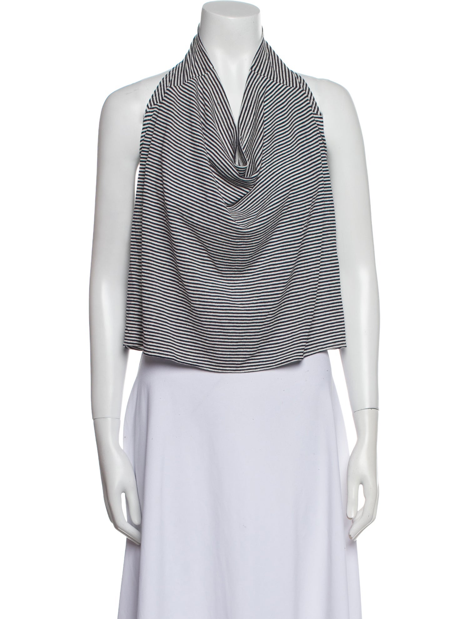 DDAM Striped Halterneck Crop Top