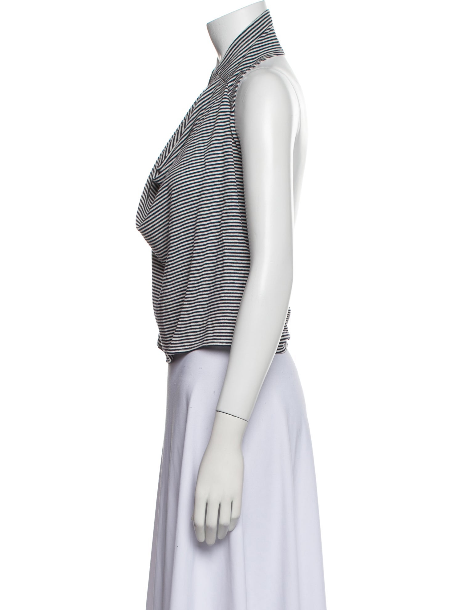 DDAM Striped Halterneck Crop Top