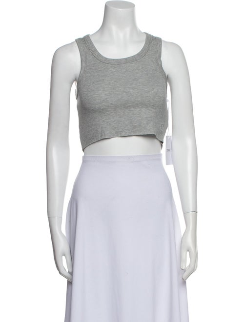 DDAM Scoop Neck Sleeveless Crop Top