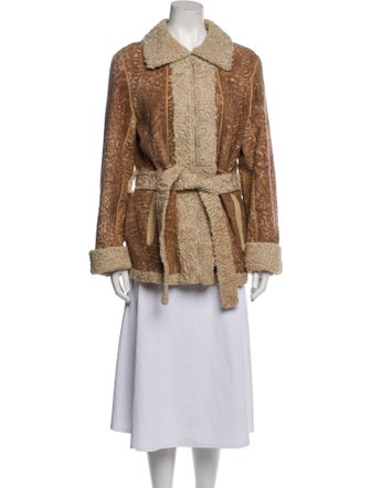 Dicker & Dicker Furs Printed Trench Coat