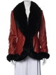 Dicker & Dicker Furs Colorblock Pattern Faux Fur Jacket