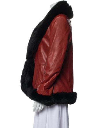 Dicker & Dicker Furs Colorblock Pattern Faux Fur Jacket