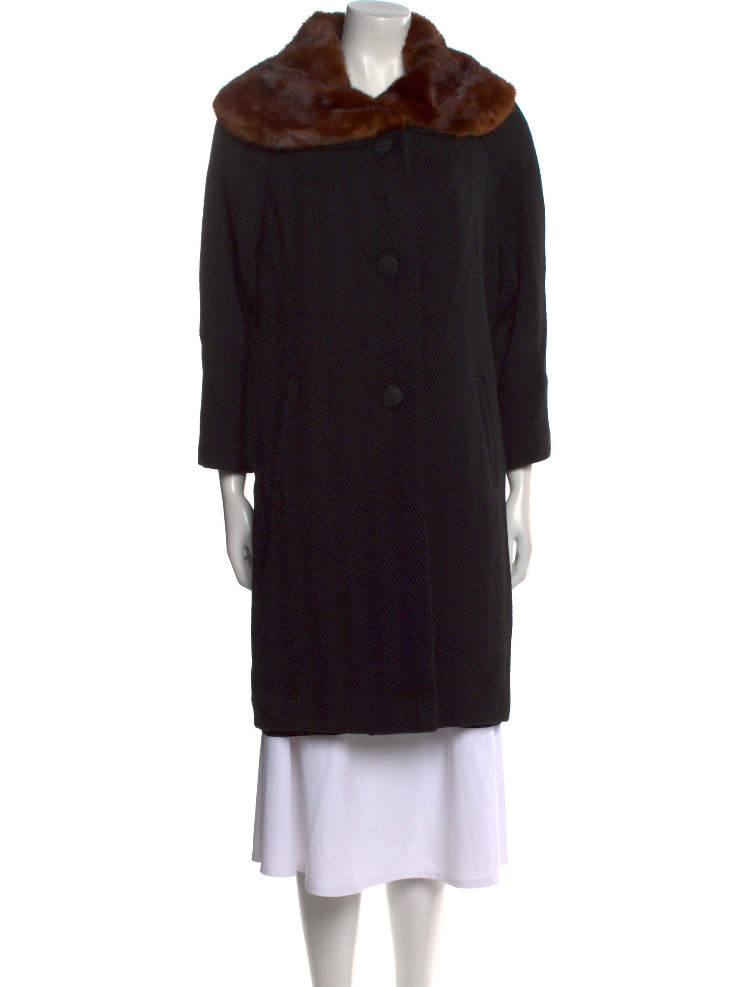 Dale Dressin Wool Fur Coat