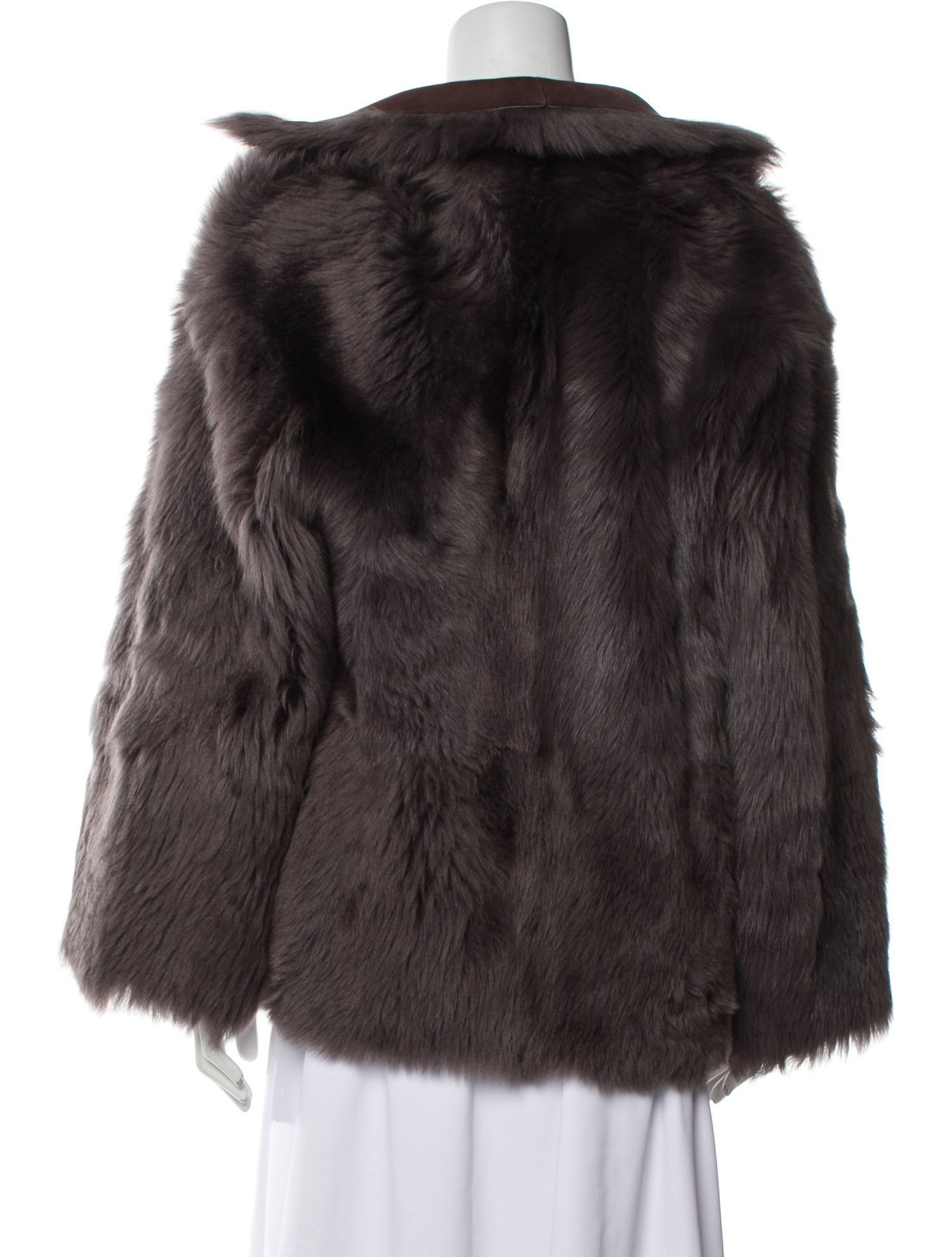 DESA NINETEENSEVENTYTWO Eel Skin Faux Fur Coat