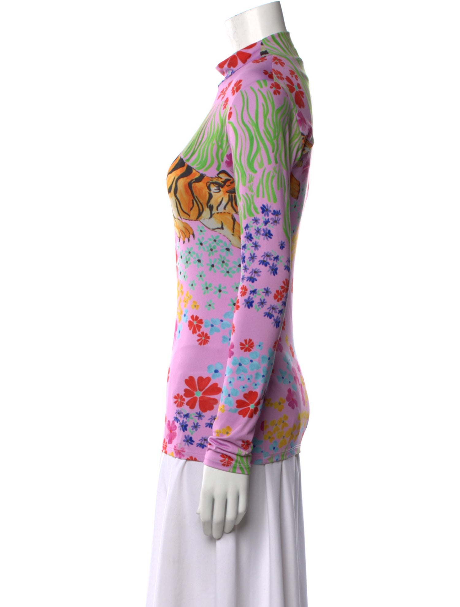 DAUPHINETTE Printed Mock Neck Sweatshirt