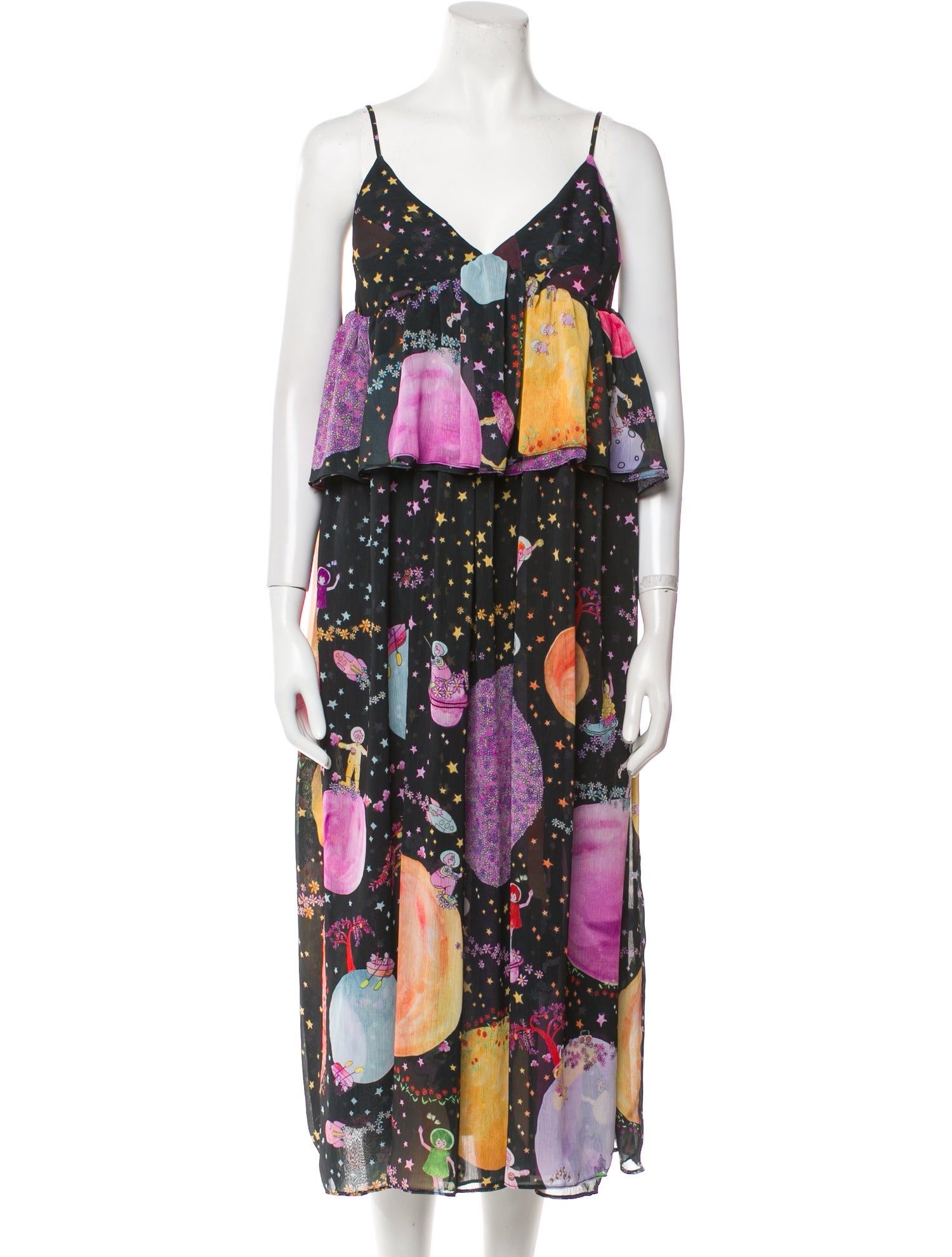 DAUPHINETTE Printed Long Dress w/ Tags