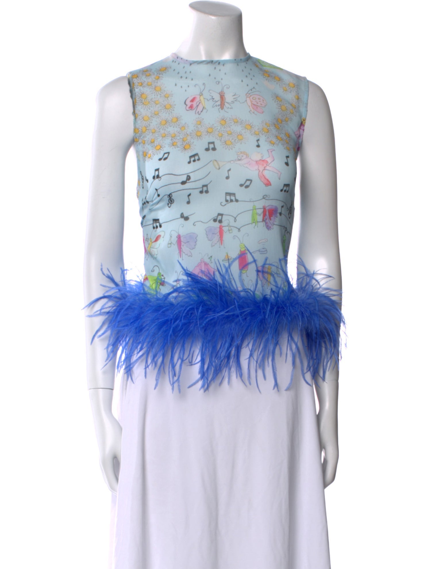 DAUPHINETTE Printed Mock Neck Blouse w/ Tags