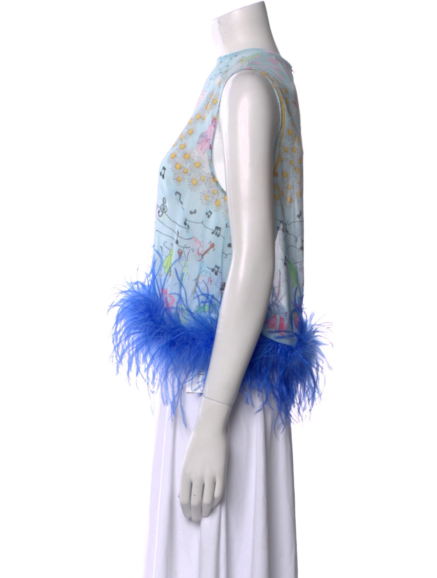 DAUPHINETTE Printed Mock Neck Blouse w/ Tags