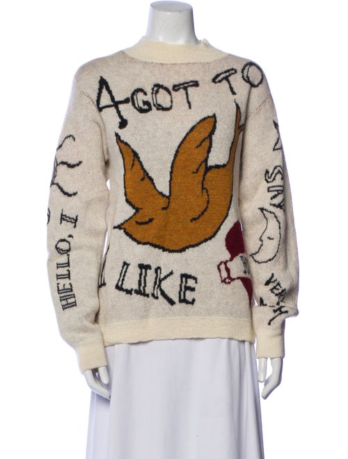 DAUPHINETTE Baby Alpaca Graphic Print Sweater