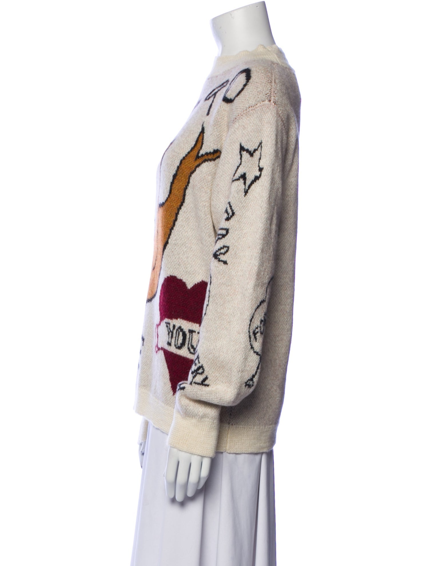 DAUPHINETTE Baby Alpaca Graphic Print Sweater