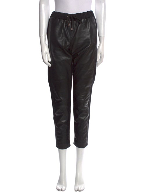 Dea The Label Leather Straight Leg Pants