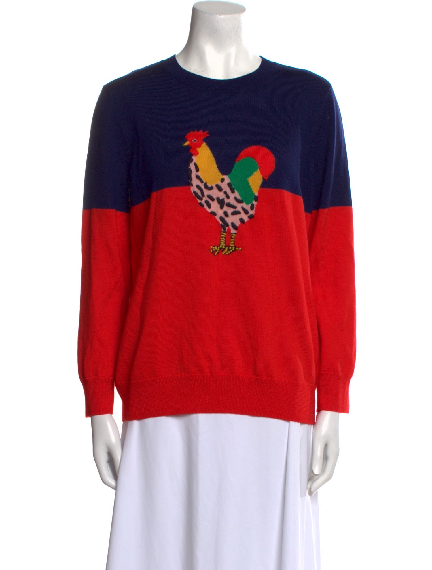 Demylee x Clare V. Wool Graphic Print Sweater