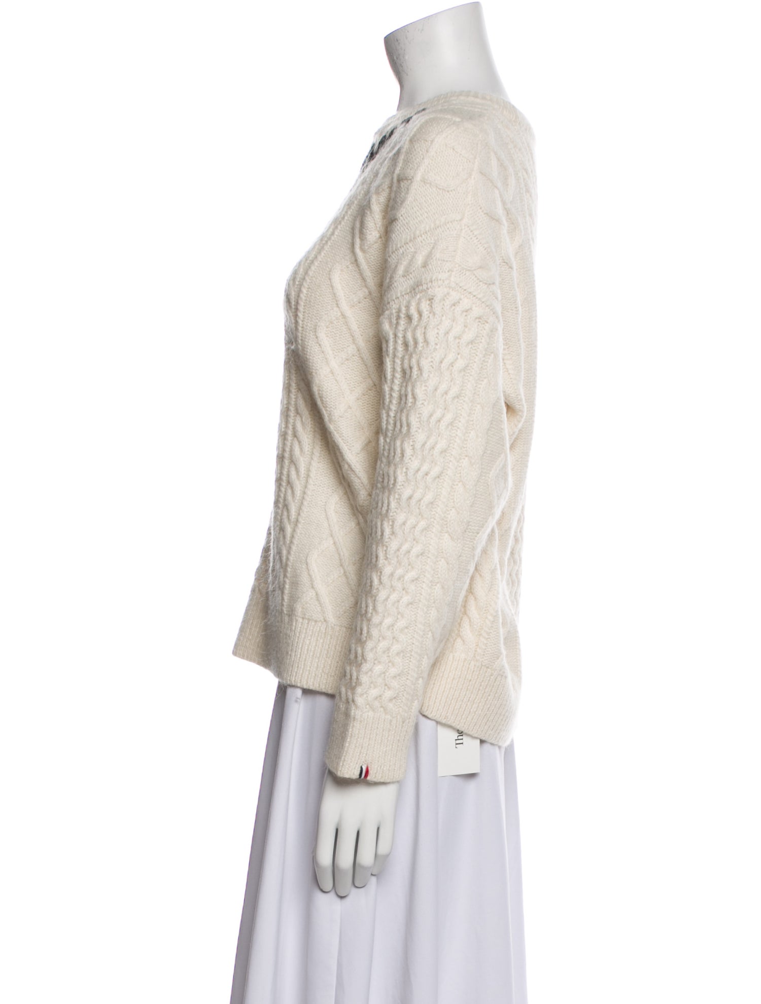 Demylee x Clare V. Wool Bateau Neckline Sweater