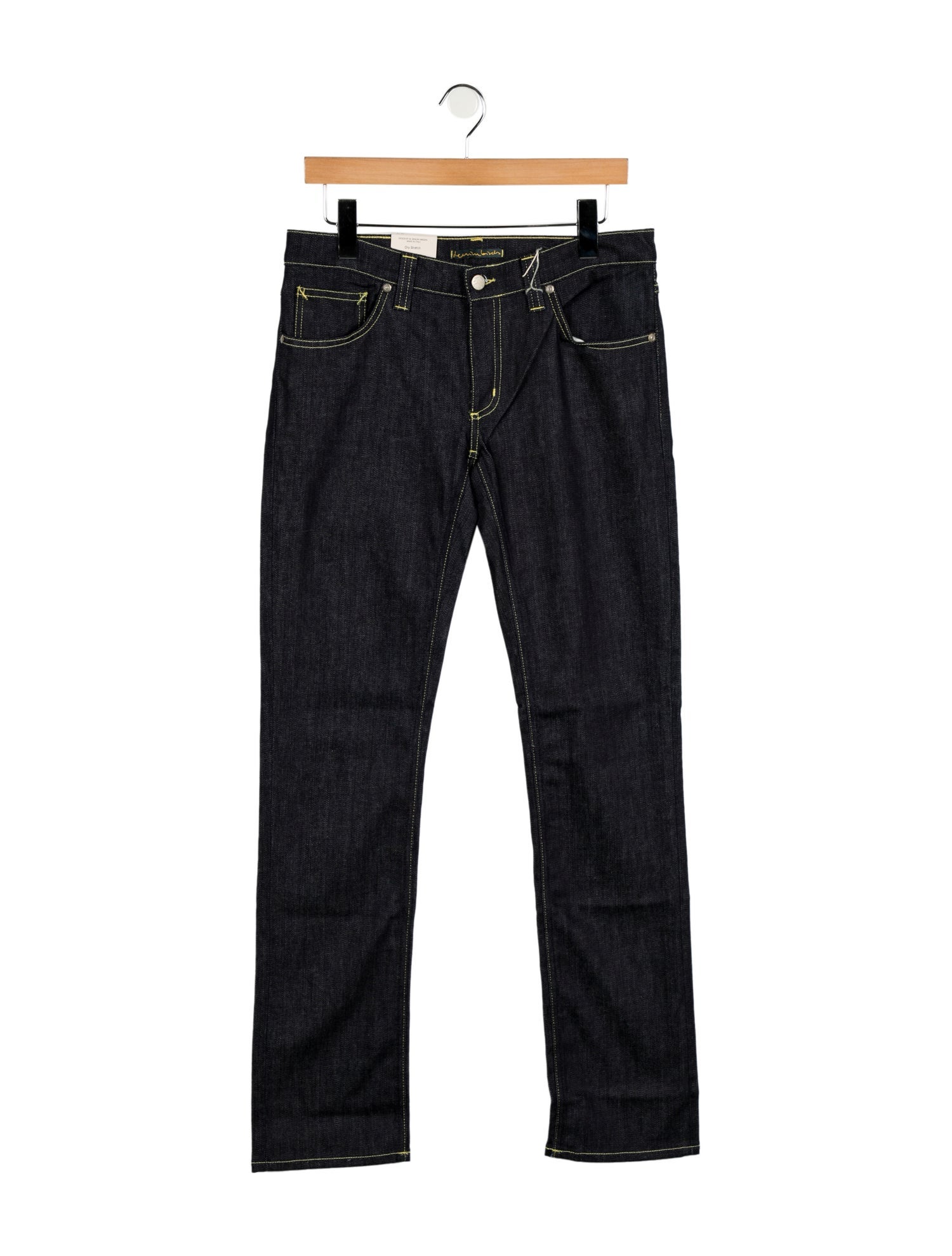 Denim Birds Low-Rise Straight Leg Jeans