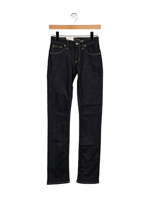 Denim Birds Low-Rise Straight Leg Jeans