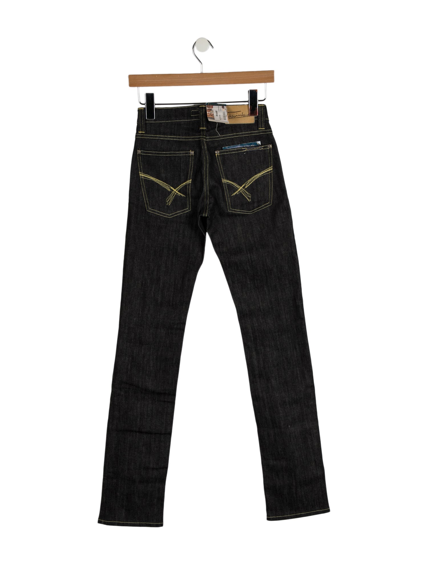 Denim Birds Low-Rise Straight Leg Jeans