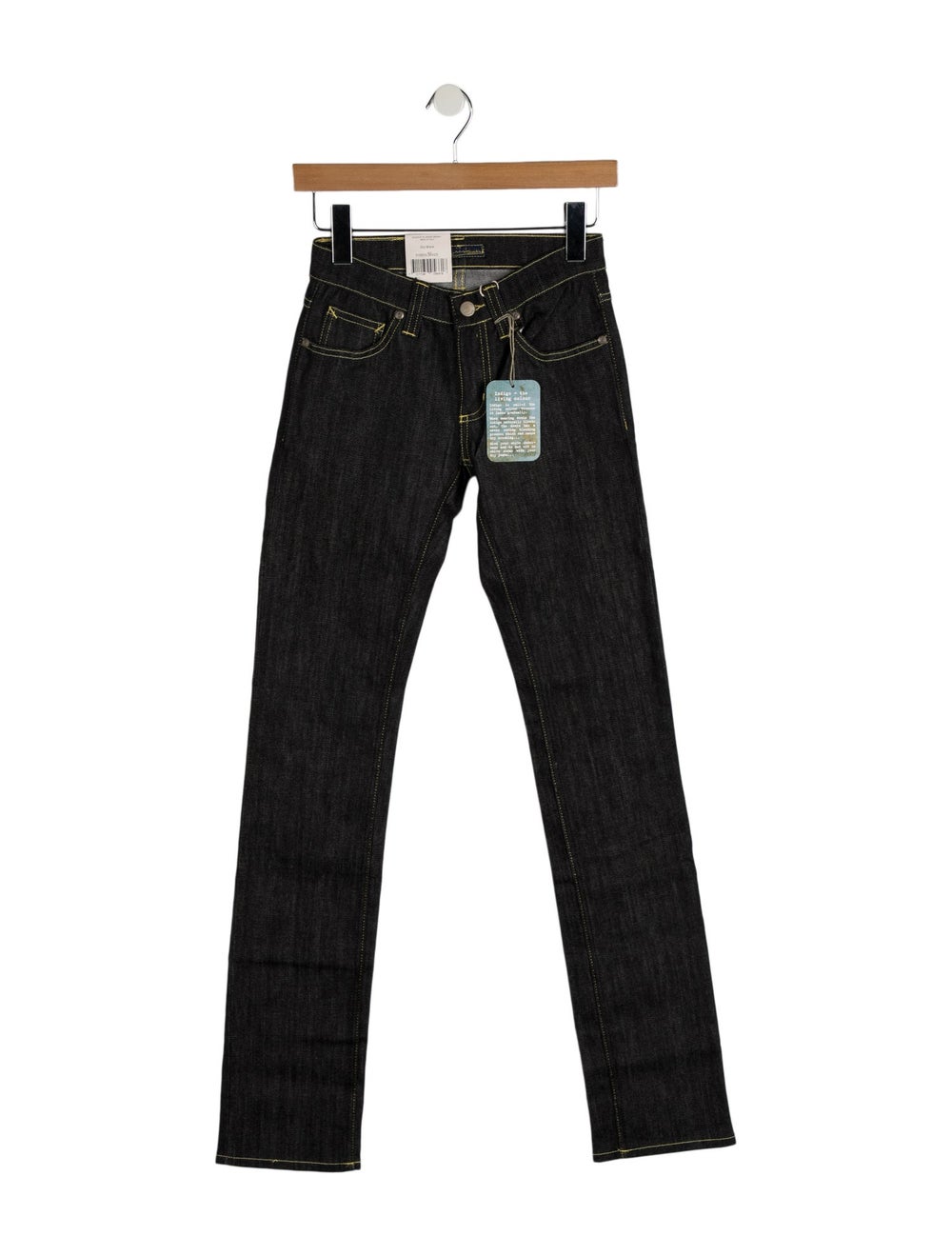 Denim Birds Straight Leg Jeans Blue Dark Wash wit… - image 1